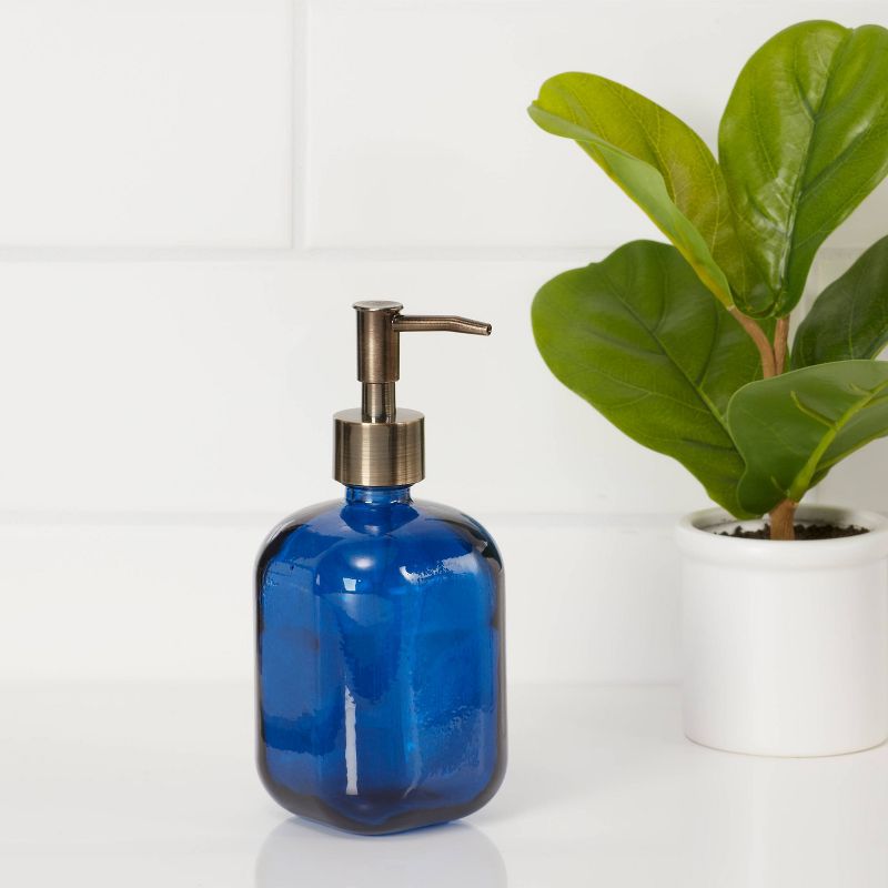 Recycled Glass Soap Pump Blue - Threshold&#8482;, 2 of 7