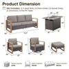 Buenhomino 8 Piece Patio Furniture Set with 41" Fire Pit Table Wicker Rattan Patio Sectional Sofa Set Outdoor Seating Furniture with Thickened Cushion - 3 of 4