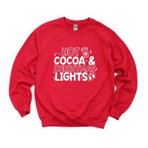 Simply Sage Market Hot Cocoa and Christmas Lights Sweatshirt - 1 of 4