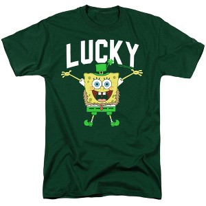 Men's Spongebob Squarepants St Patrick's Day Lucky Bob T-Shirt - 1 of 4