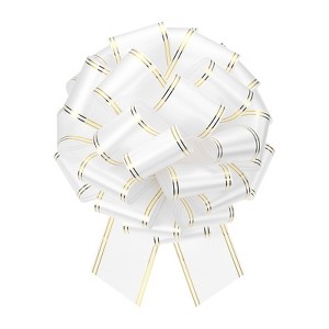 Unique Bargains Large Pull Bow Metallic Car Bows Decorative Gift Wrapping Ribbons - 1 of 4