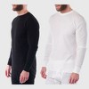 Alpine Swiss Mens Thermal Long Sleeve Top Underwear Crew Neck Shirt Waffle Knit Henley Base Layer - 2 of 4
