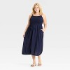 Women's Smocked V-Waist Midi Dress - A New Day™ - 3 of 3