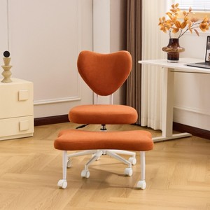 GDFStudio Lani Modern 360° Swivel Upholstered Meditation Chair with Adjustable Height and Casters - 1 of 4