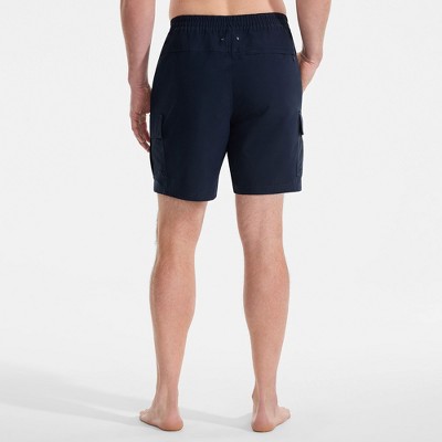 Lands' End Men's 7" Quick Dry Cargo Swim Short - Medium - Radiant Navy — фото 2