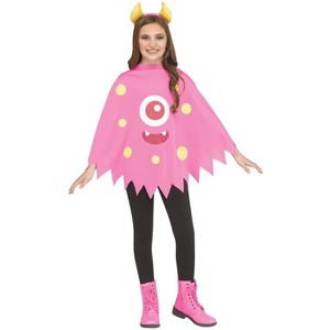 Fun World Pink Monster Girls' Costume - 1 of 3