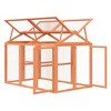 vidaXL Small Animal House/Rabbit Hutch with Pine Wood and Wire Mesh - 55.5" L x 37" W x 40.9" H - 4 of 4