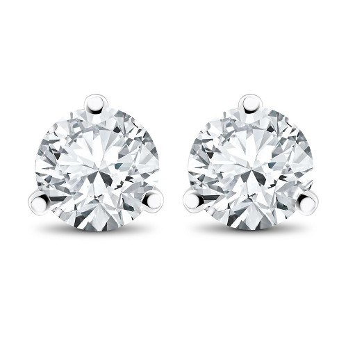 Pompeii3 1/2 Ct Tdw Diamond 3-prong Martni Studs : Target