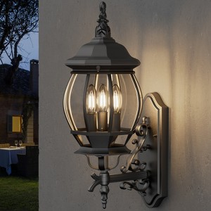 LamQee Outdoor Wall Lantern, Wall Sconce Porch Lighting Fixture Exterior Wall Lantern - 1 of 4