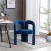 KTMBDW Modern Accent Chair Set of 2, Upholstered Barrel Chairs, Comfy Side Arm Chairs with 3 Legs for Living Room, Bedroom, Reading - 4 of 4