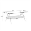 OUTSUPPLY Modern Rectangle Coffee Table with Tempered Glass Top & Gold Metal Legs, Sleek Living Room Centerpiece with MDF Base - 2 of 4