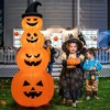 Costway 8FT Halloween Inflatable Stacked Pumpkins Blow-up Holiday Decoration w/ LED Lights - 2 of 4