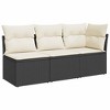 Garden Sofa Black, Cream WhitevidaXL - 2 of 4