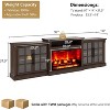 AMERLIFE 97" Farmhouse TV Stand with 33" Fireplace for TVs up to 100", Media Entertainment Center for Living Room, Rustic Brown - 2 of 4