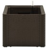 vidaXL Raised Garden Bed Flower Bed with Self Watering System Rattan Look - Mocha 39.4" x 16.9" x 13" - 4 of 4