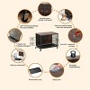 Dog Crate Furniture, Wooden Dog Crate with Double Doors, Large Dog Furniture Pull-Out Tray - 4 of 4