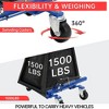 Car Wheel Dolly Jack Set of 2, Heavy Duty Vehicle Rollers Dolly with Twin Rollers & 4" Casters for Garage Repair, Vehicle Moving - 3 of 4