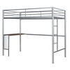 NicBex Twin Size Loft Bed with Desk,Metal Loft Bed Frame with Ladder & Guardrails,Bed Frame for Adults,Kids,Box Spring Not Required - 4 of 4