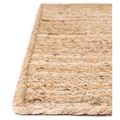 Handmade Natural Jute Square Indoor Area Rug, 4 ft