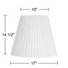 Springcrest Collection Hardback Knife Pleated Empire Lamp Shade White Large 10" Top x 17" Bottom x 14.75" Slant Spider with Harp and Finial Fitting - 4 of 4