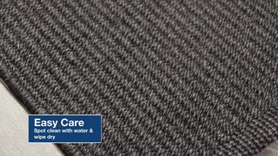 Charcoal Flat Woven Reversible Indoor/Outdoor Rug 5' x 7'