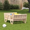 vidaXL Picnic Table Natural Wood Solid Pine Wood Medium Seats Many - 3 of 4