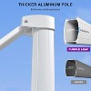 PURPLE LEAF Patio Umbrella White Cantilever Offset Umbrella Square Outdoor Umbrella with 360-degree Rotation for Garden Deck Pool - 4 of 4