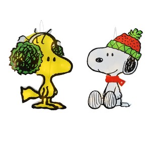 Peanuts 12in Peanuts Window Décor, Yellow - 1 of 3