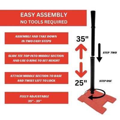 Rotor System USA BT366 Pro Series Adjustable Baseball / Softball Batting Tee