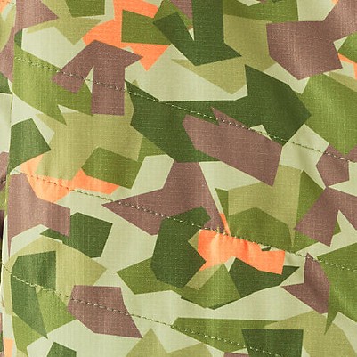 green orange geometric print