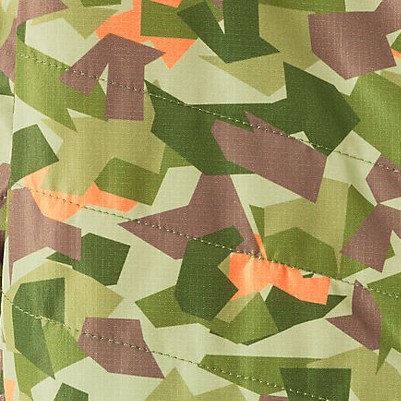 green orange geometric print
