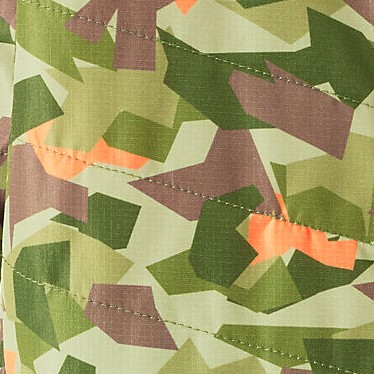 green orange geometric print