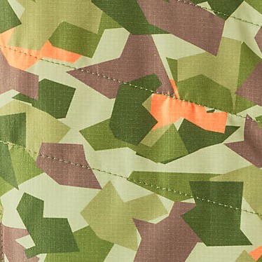 green orange geometric print