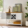 Bar Cabinet Console Table with 2-Door Cabinet, 1 Drawer and Wine Rack, Entryway Table with Storage Shelf, Buffet Sideboard for Kitchen - 2 of 4