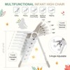 Baby High Chair with Adjustable Height & Footrest, Folding Highchairs for Babies and Toddlers with 5-Point Harness & 5-Recline Positions - 4 of 4