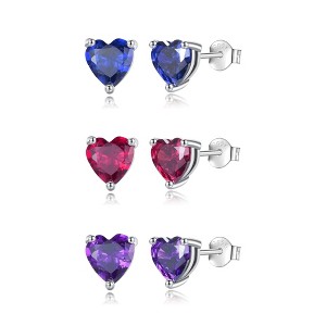 Donatello Gian Set Of 3 Sterling Silver Heart Earrings - 1 of 1