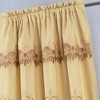 RT Designers Collection Bonnie Macrame Rod Pocket Room Darkening Curtain Panels for Living Room 52" x 84" Gold - 3 of 4