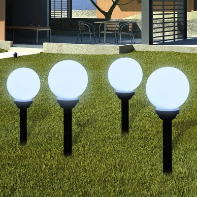 vidaXL Outdoor Pathway Lamps 4 pcs LED 5.9" with Ground Spike