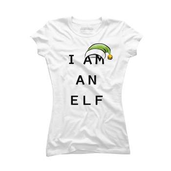 Junior's Design By Humans Christmas Family Print Sets \ I am an elf By Satoshy T-Shirt
