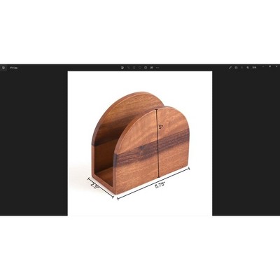 Solid Acacia Wood Vertical Napkin Holder