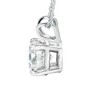 Pompeii3 1 1/4ct Lab Created Diamond Round Solitaire Pendant 14K White Gold - 2 of 3