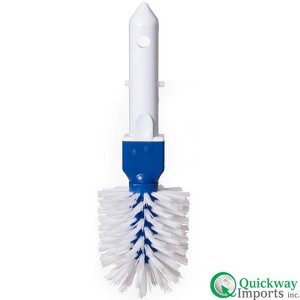 Quickway Imports Round Pool Corner Brush Head Fine Bristle Scrub for Pools Spas and Hot Tubs Fits Standard Poles with Easy Clip Handle Attachment - 1 of 4