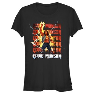 Juniors Womens Stranger Things Rockstar Eddie Munson T-Shirt - 1 of 4