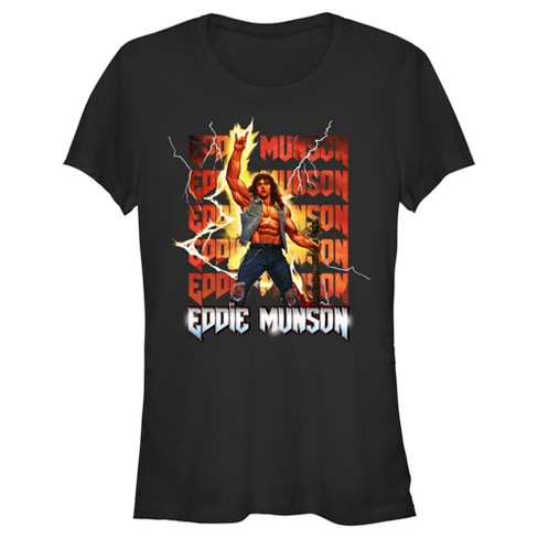 Juniors Womens Stranger Things Rockstar Eddie Munson T-Shirt - image 1 of 4