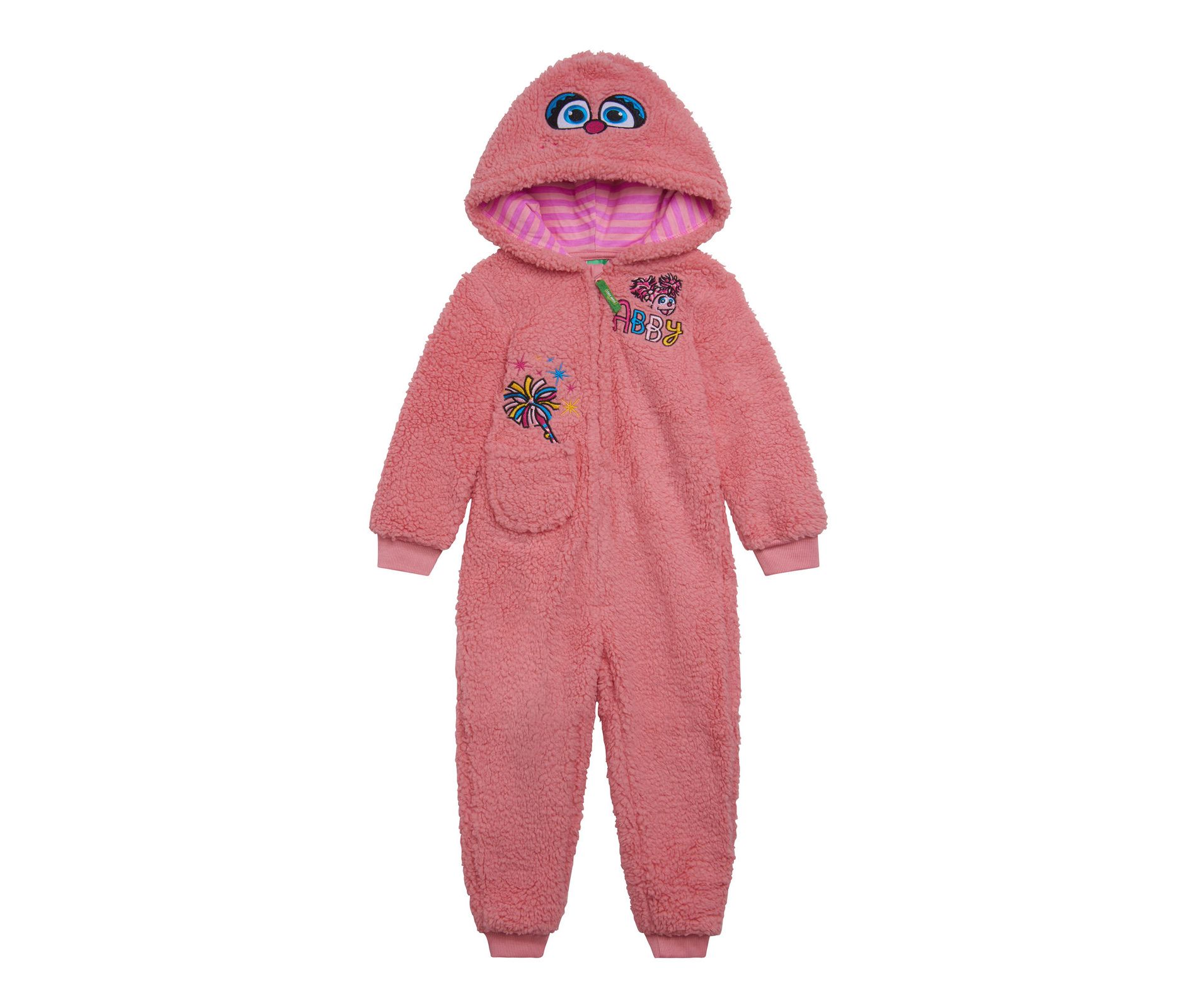 Sesame Street Baby Cozy Faux Sherling Zip Up Cosplay Costume Coverall Newborn to Infant