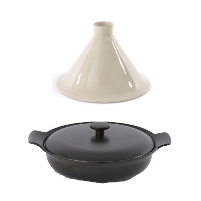 BergHOFF Ron 2Pc Tajine Set, Black