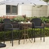 WestinTrends Outdoor Wicker Bar Stools Set of 2 - 2 of 4