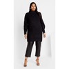 Women's Plus Size Turtle Neck Split Sweater - black | CITY CHIC - 2 of 4