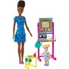 Barbie Careers Teacher Playset with Brunette Fashion Doll, 1 Small Doll, Furniture & Accessories - 2 of 4