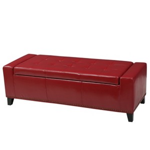 Chelsea Storage Ottoman Red - Christopher Knight Home